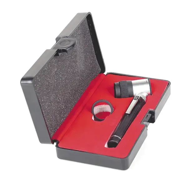 Mediware LED Taschen-Dermatoskop mit Kontaktscheibe, Burgund