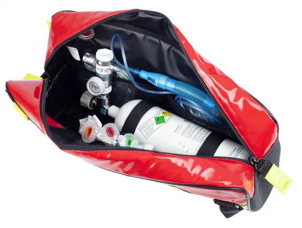 MINI TUBE Sauerstoff-Tasche für 3 Liter-Flaschen, rot Plane