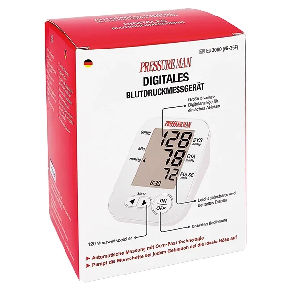 Presure Man Digital, digitales vollautomatisches Oberarm-Blutdruckmessgerät