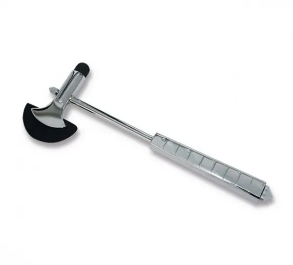 Reflexhammer Vario, mit Nervennadel und Pinsel. Metall Verchromt, Länge 20 cm