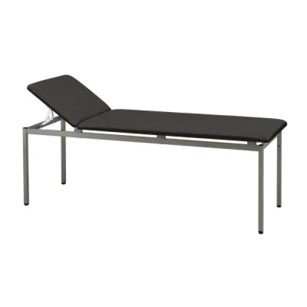 SCHMITZ varimed Untersuchungsliege 650 x 1950 x 50 mm, Polster Schwarz 57 Classic Gestell RAL 9007 Graualuminium
