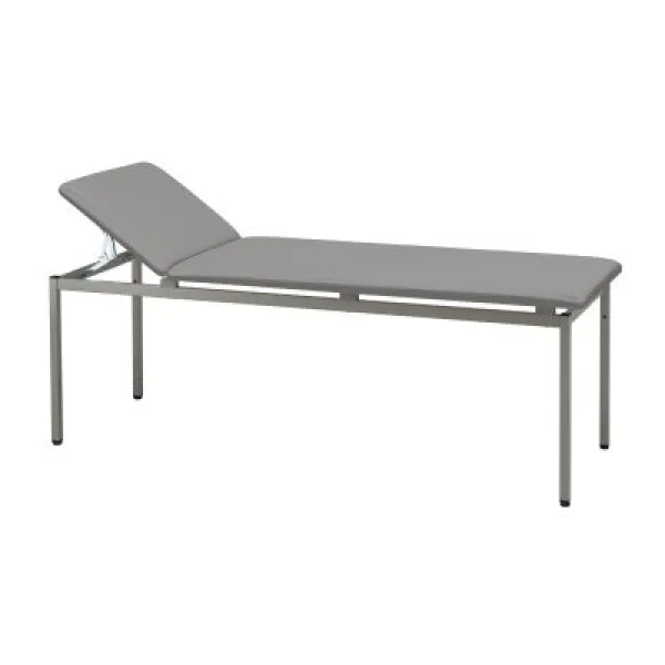 SCHMITZ varimed Untersuchungsliege 650 x 1950 x 50 mm, Polster Silbergrau 55 Classic Gestell RAL 9007 Graualuminium
