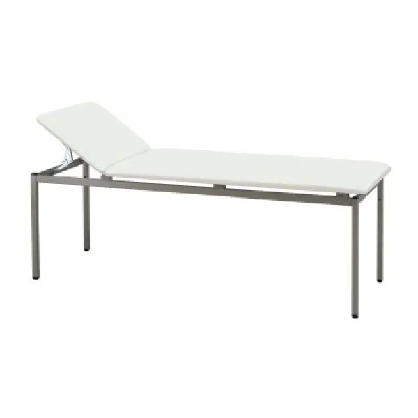 SCHMITZ varimed Untersuchungsliege 650 x 1950 x 50 mm, Polster Weiß 53 Classic Gestell RAL 9007 Graualuminium