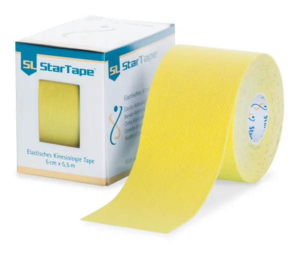 SL StarTape Kinesiologie Tape, 5 cm x 5,5 mtr., Gelb