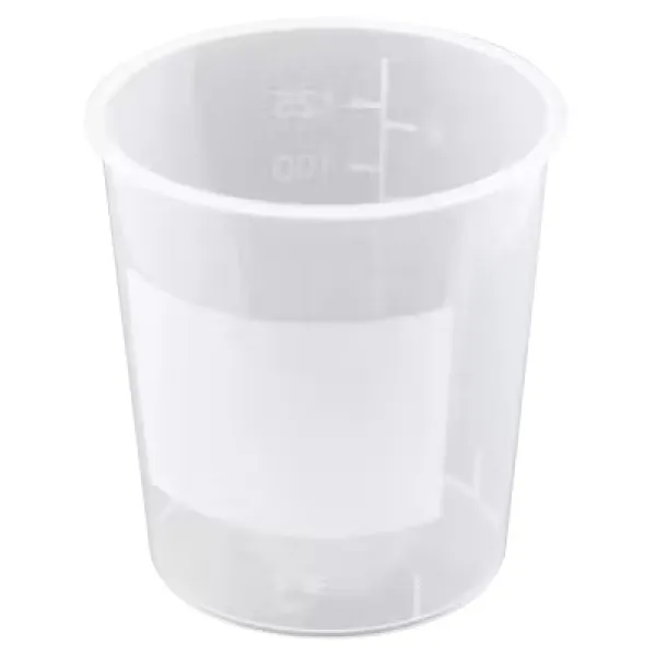 Urinbecher milchig-transparent ohne Deckel, 125 ml (1000 Stück) Polypropylen