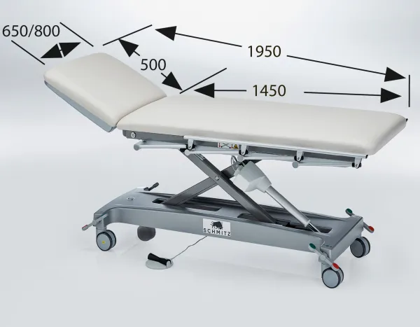 SCHMITZ varimed Untersuchungsliege elektrische Höhenverstellung, 65 cm breit antikblau 83