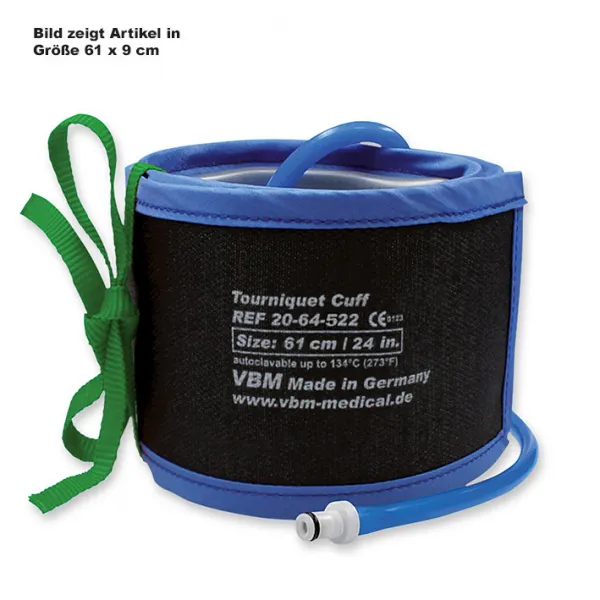 VBM Komprimeter Stoff-Tourniquet Wipe Cuff /Blutsperremanschette mit Schnellverschlusskupplung, 30 x 8 cm