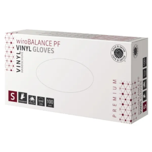 Vinyl wiroBalance PF Handschuhe puderfrei unsteril (100 Stück) Größe M