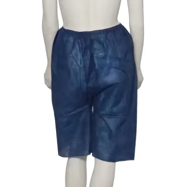 Vlies-Koloskopie-Hose (Shorts), mit Rückseitiger Öffnung, dunkelblau, Gr. XL (100 Stück)