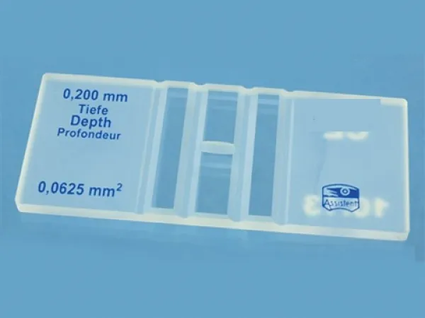 Zählkammer nach Thoma neu, mit doppelter Netzteilung