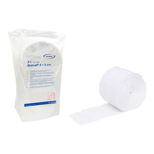 Zellstofftupfer Maicell 4 x 5 cm, unsteril (2 Rollen a 500 Stück)