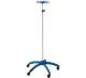 Infusionsständer Homecare, Aluminium blaues Kunststoff-Fußkreuz