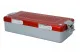 Kleinset-Mini-Sterilisiercontainer Alu 300 x 135 x 70 mm nur Deckel gelocht Rot