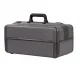Arztkoffer Dürasol IDEAL klein, 44 x B 24 x H 22 cm, Kunstleder-Besatz Grau