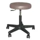 Drehhocker, KS-Gestell schwarz, fahrbar, für Hartböden mittelgrau