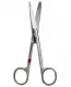 Einmal Schere chirurgisch spitz/stumpf gebogen,14,5 cm, Metall, einzeln steril verapackt (25 Stück)