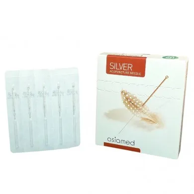Akupunkturnadeln ASIAMED SILVER, Kupfergriff ohne Führungsröhrchen (50 Stück) Nr.31 grün 0,30 x 10 mm A000594