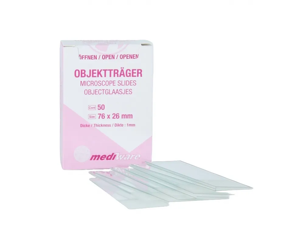 Servoprax GmbH Objektträger für die Mikroskopie 76 x 26 mm (50 Stück) mit Mattrand 1041150