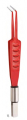 HF-Bipolar-Pinzette  red nonStick, KLS Martin, abgewinkelt, spitz, 0,3 mm Spitze