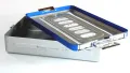 Dental Sterilisiercontainer Alu, 312 x 189 x 66 mm, nur Deckel gelocht, farbige Deckel Schwarz