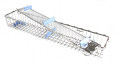 Edelstahl Endoskopie-Sterilisier-Siebkorb, mit Deckel, 460 x 80 x 55 mm, fr 2 Optiken