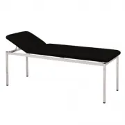 SCHMITZ varimed Untersuchungsliege 650 x 1950 x 50 mm, Gestell grauweiß RAL 9002 mit Papierrollenhalter Schwarz 57 Classic