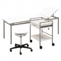 SCHMITZ varimed Möbel-Set Untersuchungsliege / Hocker und medi-net Vielzwecktisch Weiß 53 Classic