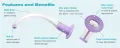 Einmal Guedel-Tubus, transparent,steril, einzeln verpackt Gr.5 lila