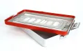 Dental Sterilisiercontainer Alu, 312 x 189 x 50 mm, nur Deckel gelocht, Deckel  Rot