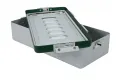 Kleinset-Mini-Sterilisiercontainer Alu 300 x 135 x 70 mm nur Deckel gelocht Grn