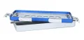 Kleinset-Mini-Sterilisiercontainer Alu 300 x 135 x 40 mm nur Deckel gelocht Blau