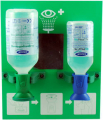 ACTIOMEDIC EYE CARE Augensplstation Double II,  NACL + BioPhos74,  mit Wandhalterung, DIN 15154