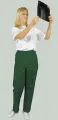 OP-Hose Bochum forstgrün, Mischgewebe 50 % Baumwolle / 50 % PES (TB202A) Damen u. Herrengrößen 0/XS