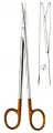 Prparierschere n. Metzenbaum gebogen st./st, mit HM-Einlage, vergoldete Griffe 11,5 cm