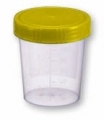 Urinbecher 100 ml gelber Schraubdeckel, einzeln steril verpackt (250 Stck)