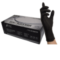 Nitril Handschuhe Black Wave, schwarz (100 Stück) Ideal als Kosmetik-Handschuh
