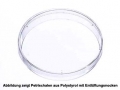 Einmal-Petrischalen Kunststoff, unsteril glasklar (20 Stück) 9,4 cm drm., ohne Nocken