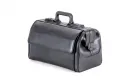 Arzttasche Rusticana, 43 x 21 x  27 cm, Feinrindleder, Schwarz 2 Vortaschen