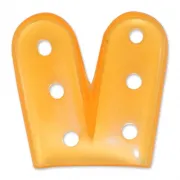 Instrumentenschutzkappe Twin, 0,95 x 2,64 mm orange transluzent, gelocht (50 Stück)