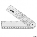 Goniometer / orthopädischer Winkelmesser, 20,5 cm lang Kunststoff transparent