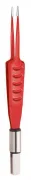 HF-Bipolar-Pinzette, red nonStick, KLS Martin, gerade, spitz, 0,3 mm Spitze 12,0 cm