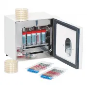 Labocult Labor-Brutschrank für Labor und Praxis, Außen weiß, Innenraum Edelstahl