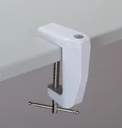 Lumeno LED-Kosmetik-Lupenleuchte 3 Dioptrien in Weiß / Grau mit Tischklemme, Modell 8213
