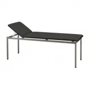 SCHMITZ varimed Untersuchungsliege 650 x 1950 x 50 mm, Polster Schwarz 57 Classic Gestell RAL 9007 Graualuminium