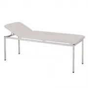 SCHMITZ varimed Untersuchungsliege 650 x 1950 x 50 mm, Polster Silbergrau 55 Classic Gestell RAL 9006 Weißaluminium