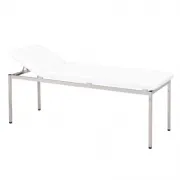 SCHMITZ varimed Untersuchungsliege 650 x 1950 x 50 mm, Polster Weiß 53 Classic Gestell RAL 9006 Weißaluminium