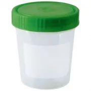 Urinbecher mit grünem Schraubdeckel 100 ml (500 Stück)